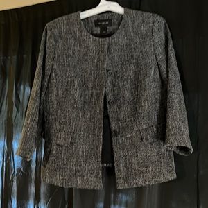 Ann Taylor Factory black and white tweed blazer
